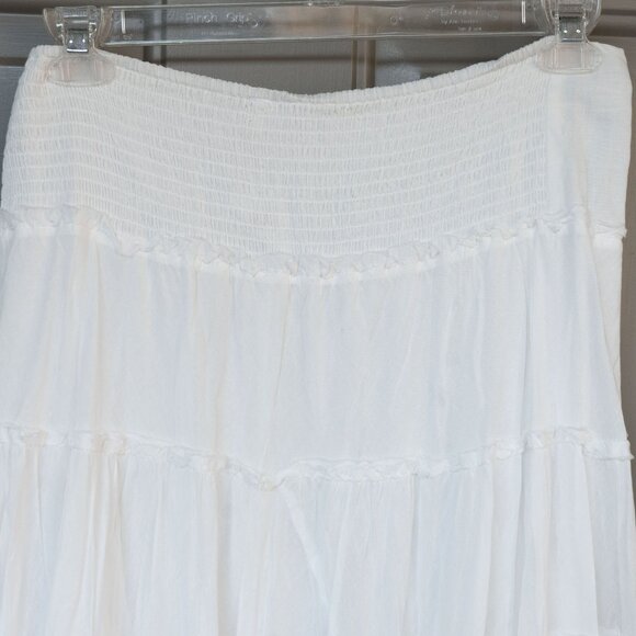 NWT! RARE! Free People Stuck In The Moment White Tiered 100% Cotton Skirt! - Picture 8 of 16